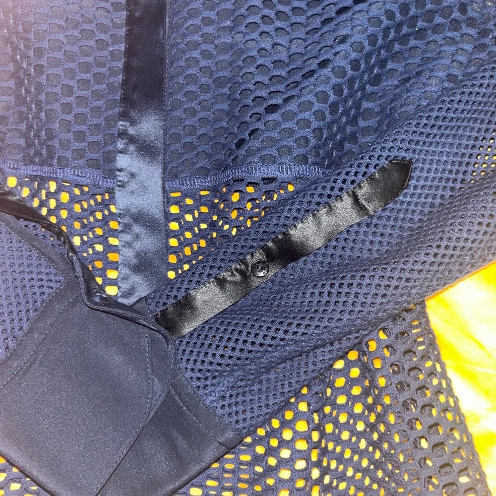 Navy Rag & Bone Mesh Shirt - Picture 5 of 7